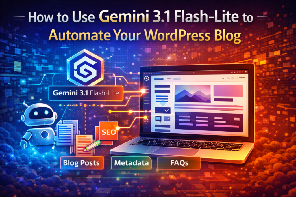 How to Use Gemini 3.1 Flash-Lite to Automate Your WordPress Blog